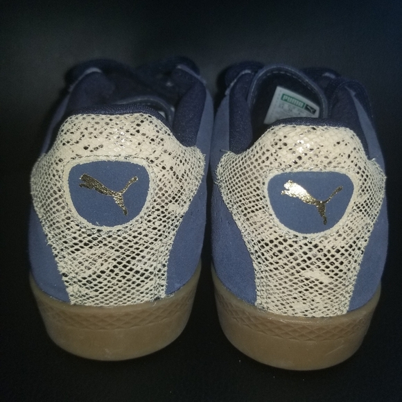 Puma Match Lo Blue Suede/Snake Kids 4.5 Women's 6 - Picture 5 of 11